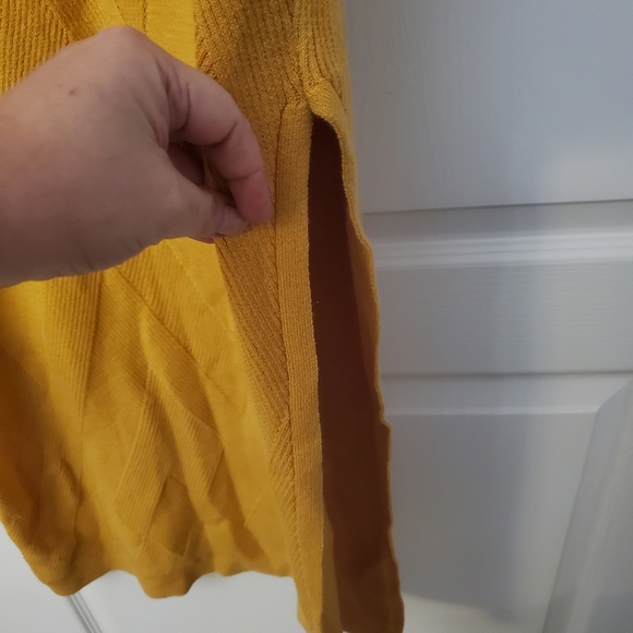 Free People Kristy Sweater Dress Fade Yellow L NWT - Picture 5 of 10